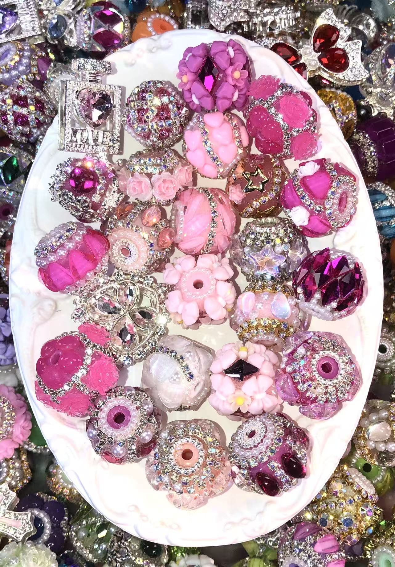 Fancy bead bag /choose in live