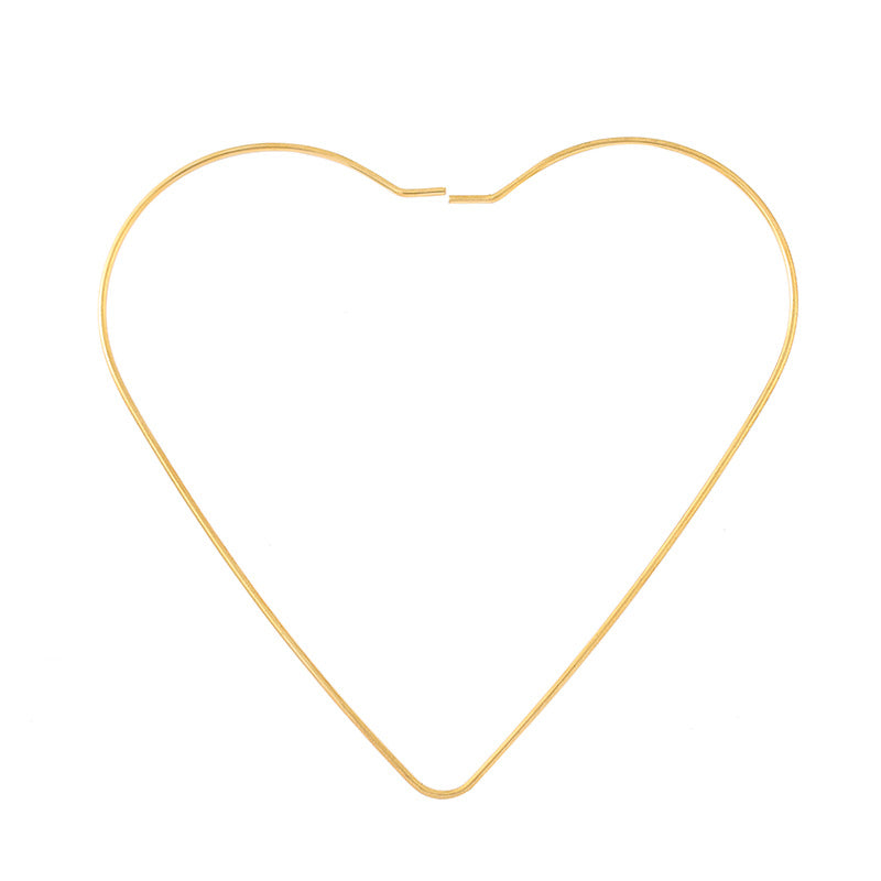Jewelry Making Gold Open Heart Wire Frame for Dreamcatcher DIY Craft Accessories