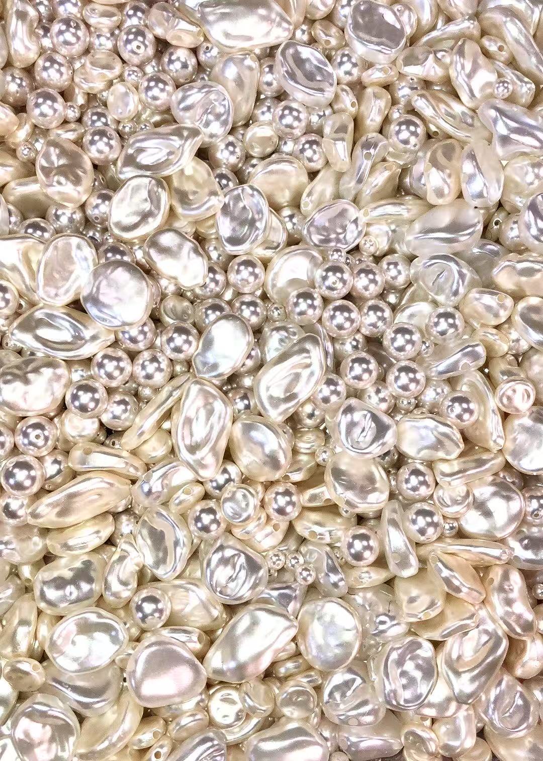 Cream Aurora Glass Pearl mix